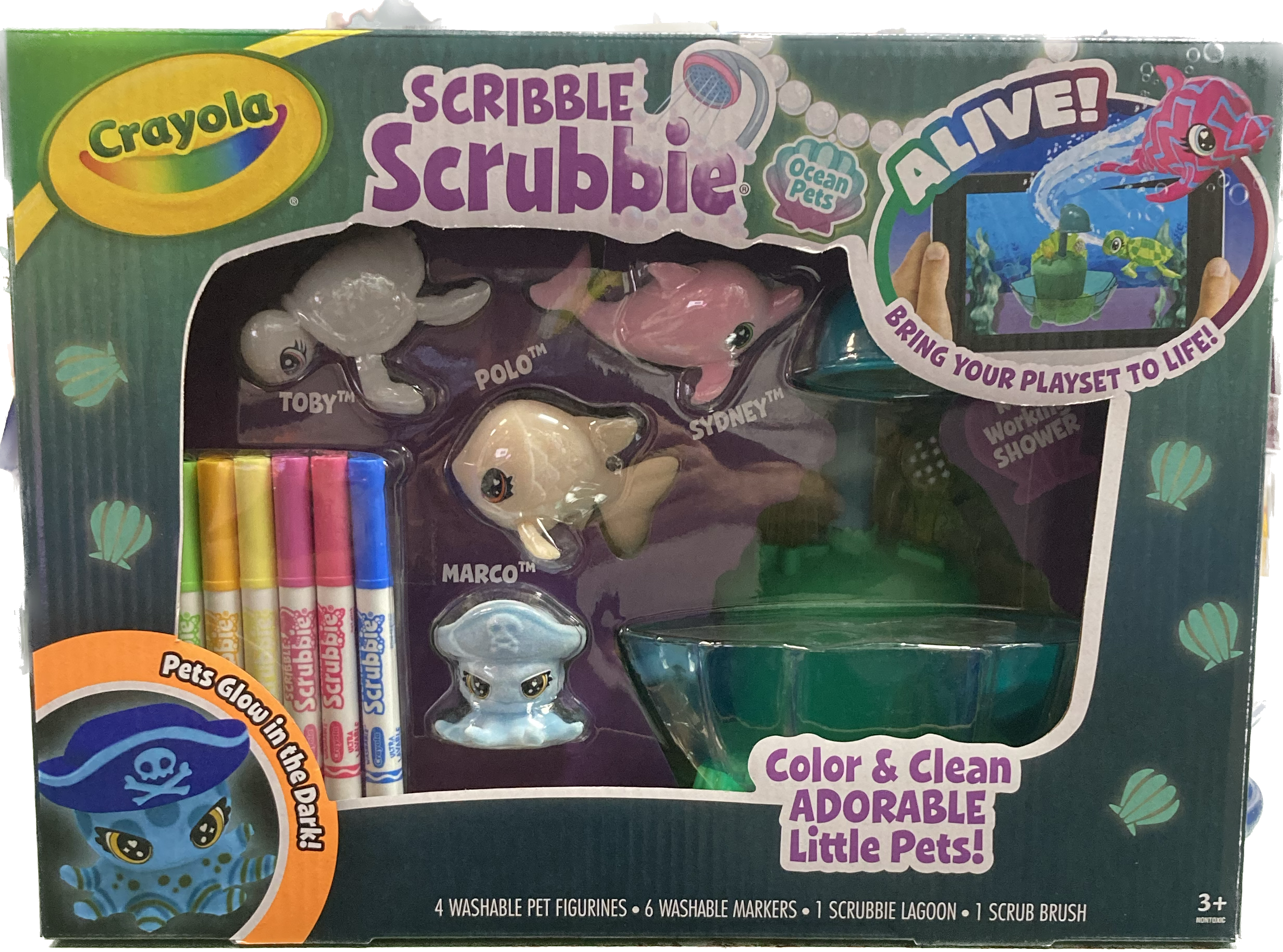 Crayola Scribble Scrubbie Ocean Pets Set, Assorted Colors