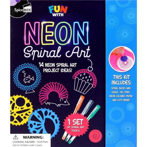 Spicebox Fun with Neon Spiral Art