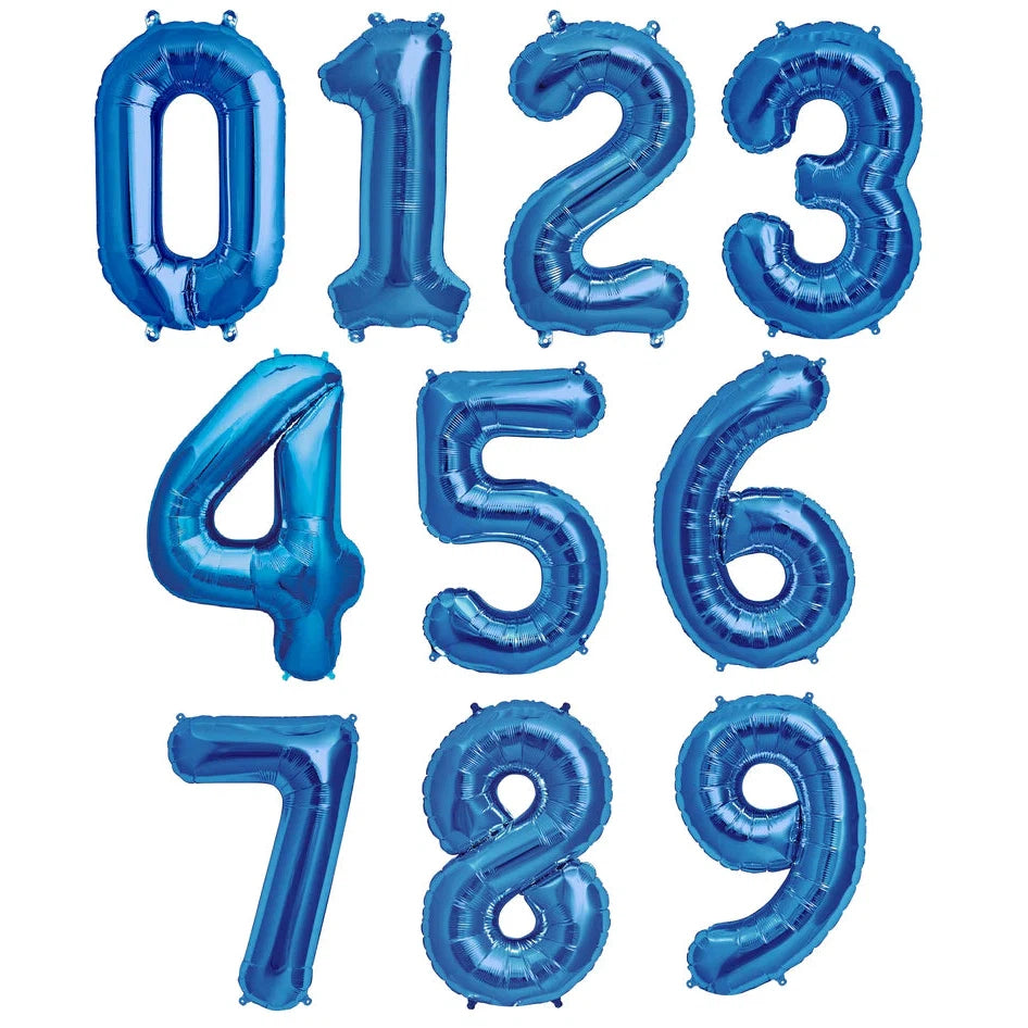 Number Balloons 34"- Blue
