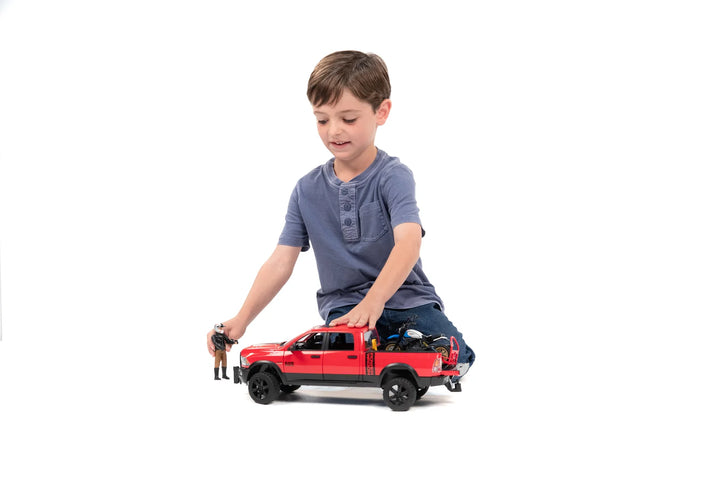 Bruder RAM 2500 Power Wagon with Ducati Desert Sled &amp; Driver (02502)
