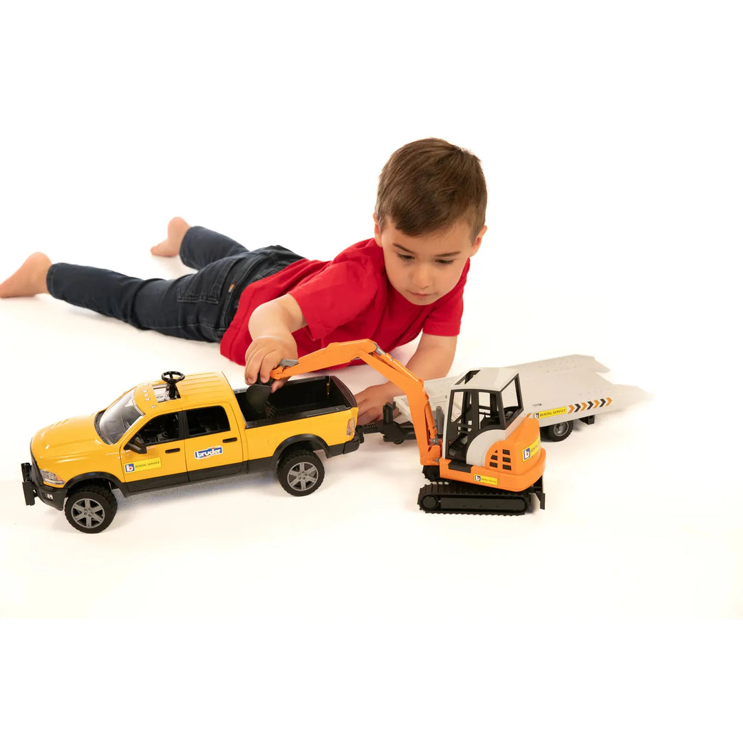 Bruder RAM Rental Service with Mini Excavator