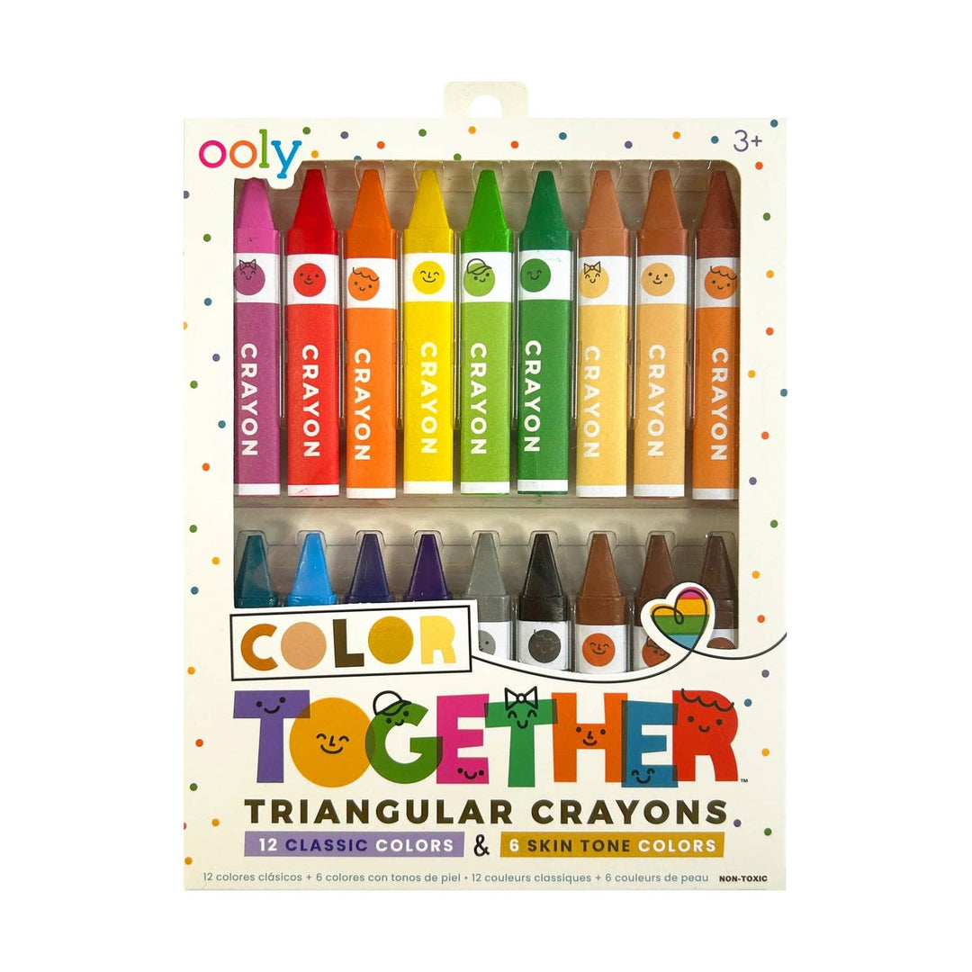 OOLY Color Together Triangular Crayons - Set of 18