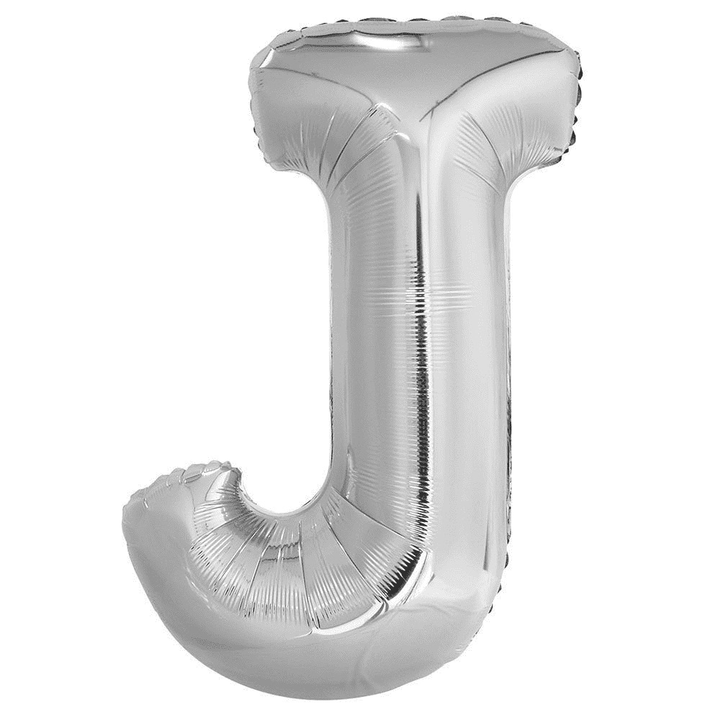 Letter Foil Balloon (Helium fill) - 34" - Silver