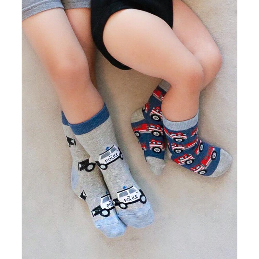 Jefferies Rescue Vehicles Crew Socks 3 Pair Pack