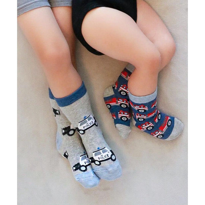 Jefferies Rescue Vehicles Crew Socks 3 Pair Pack