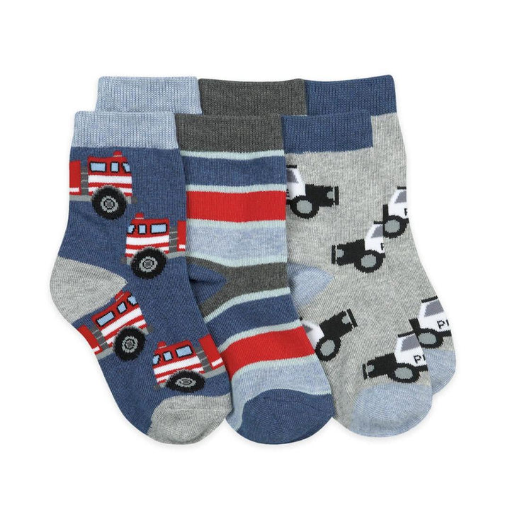 Jefferies Rescue Vehicles Crew Socks 3 Pair Pack