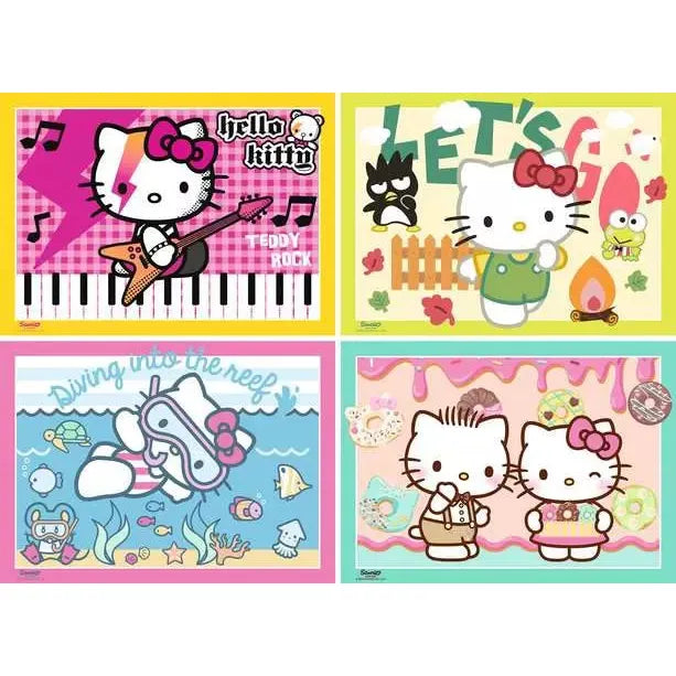Hello Kitty Bumper Puzzle Pack (4 x 100 Piece)