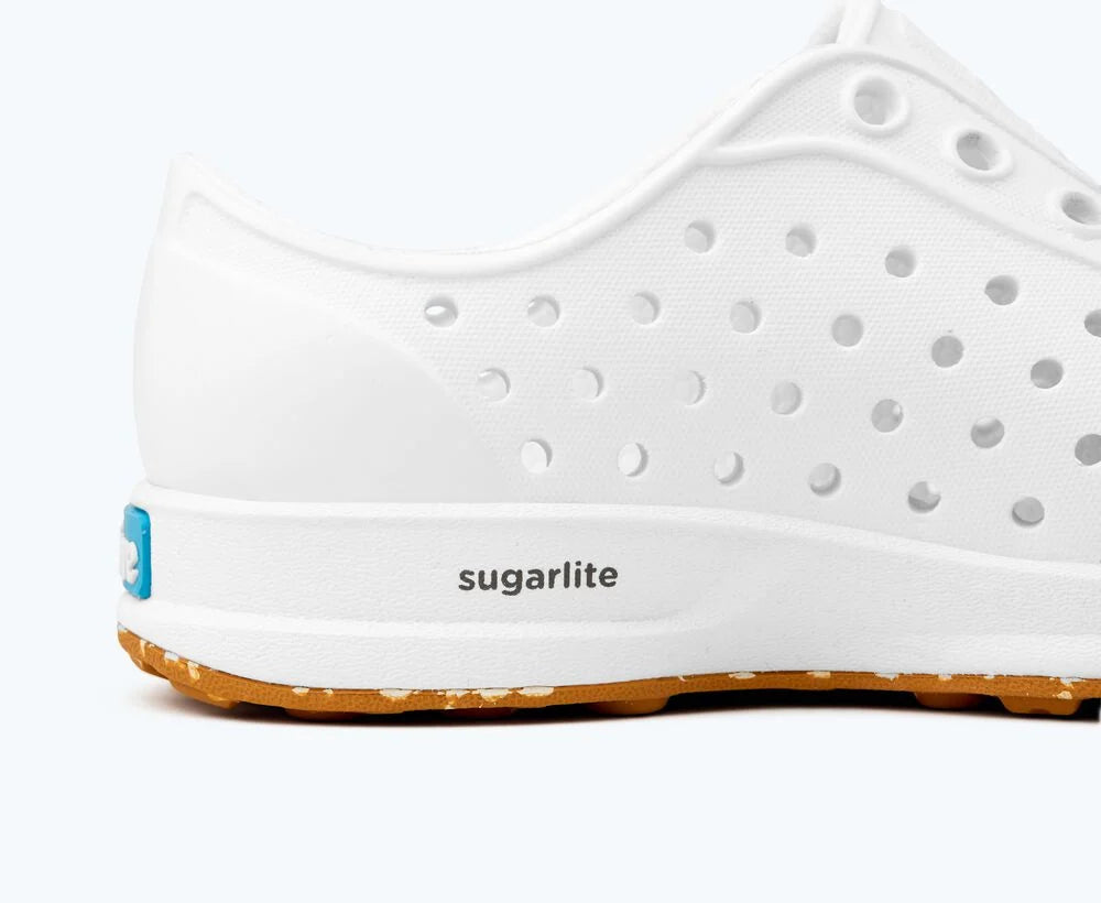White sneaker with 'sugarlite' branding on a white background