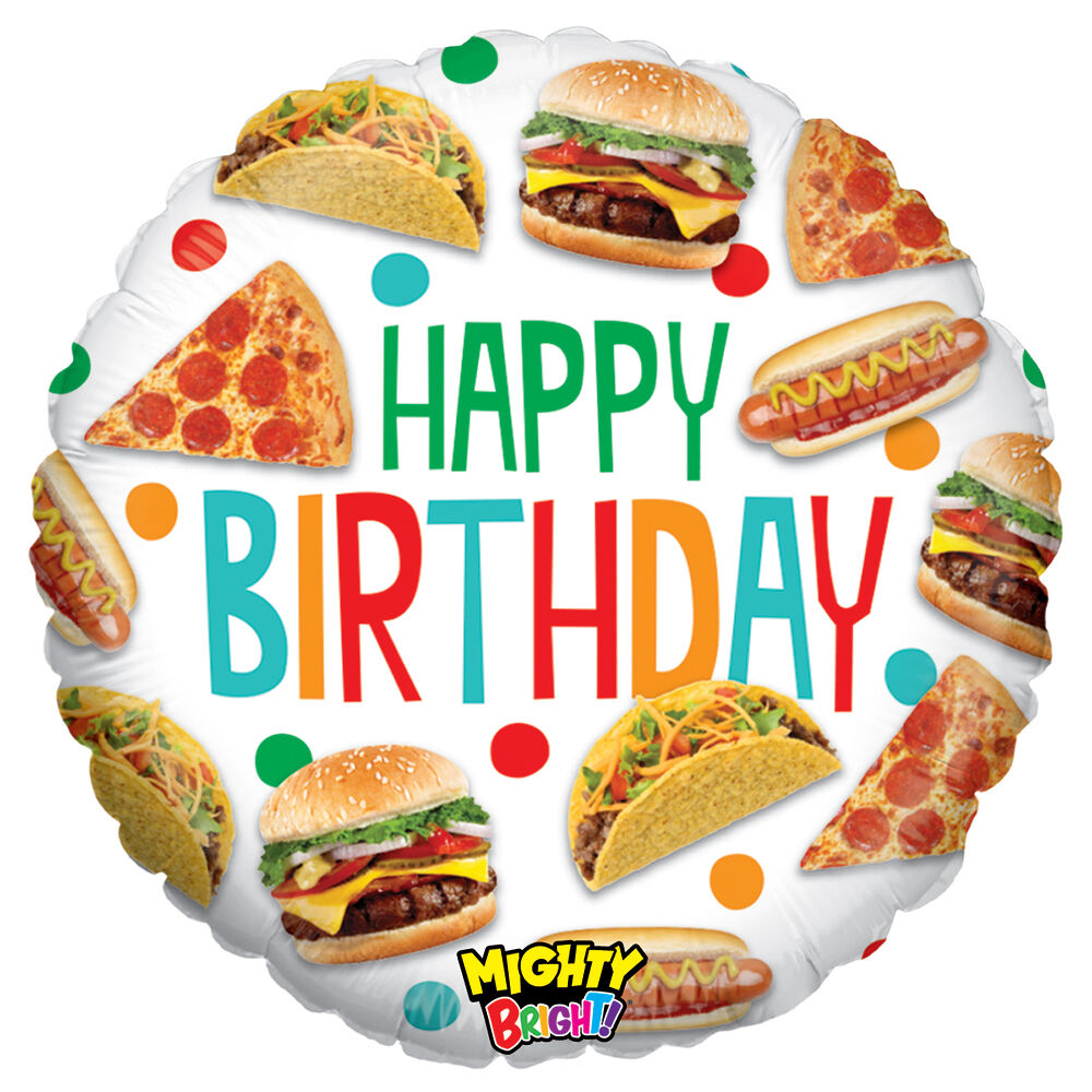 Happy Birthday Food Balloon – 21"