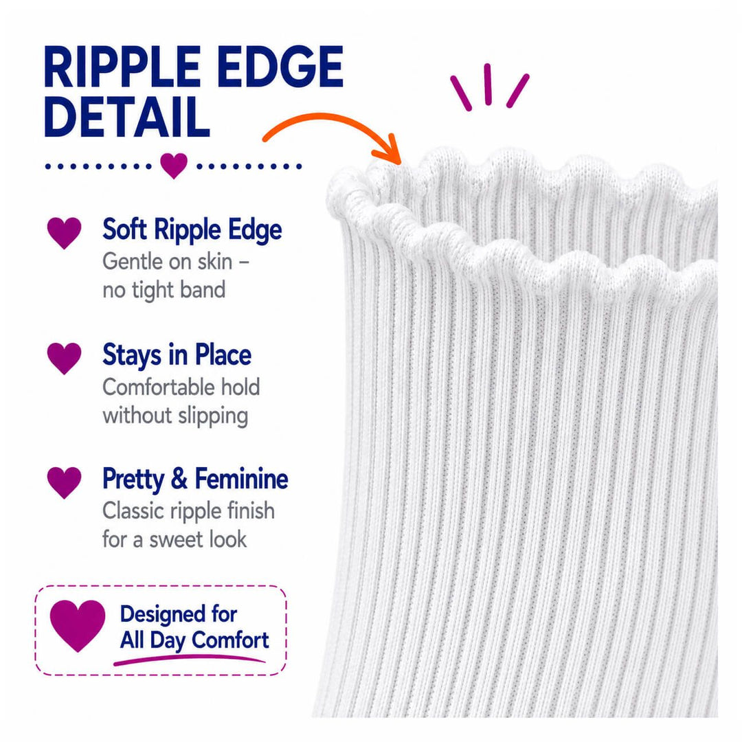 Jefferies Socks Seamless Smooth Toe Ripple Edge Knee High Socks 1 Pair