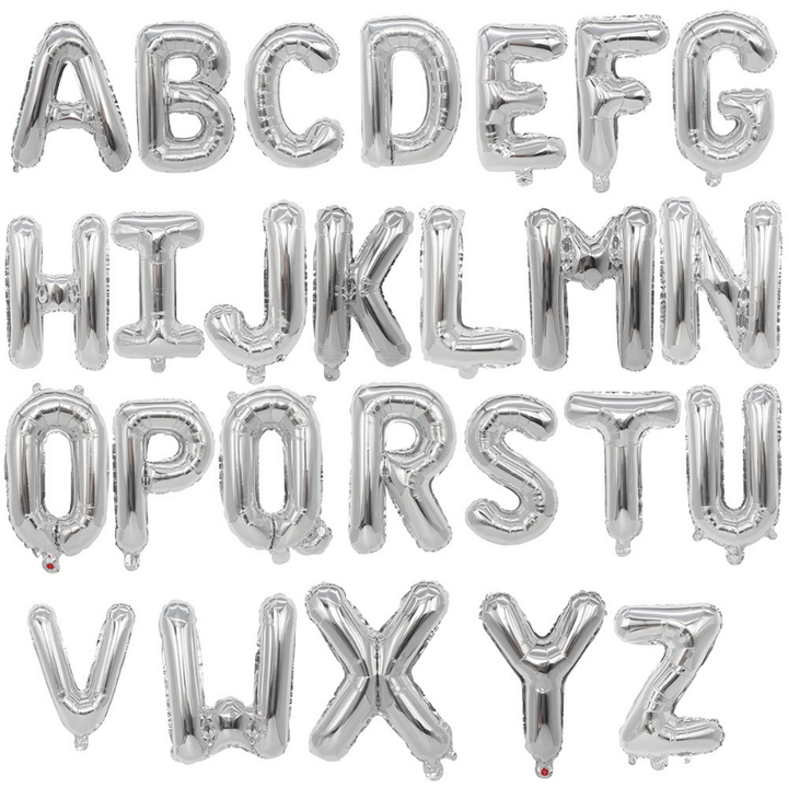 Letter Foil Balloon (Helium fill) - 34" - Silver