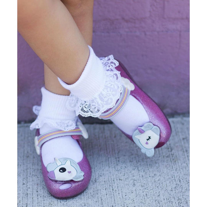 Jefferies Socks Sisters Eyelet and Fancy Lace Turn Cuff Socks 2 Pair Pack