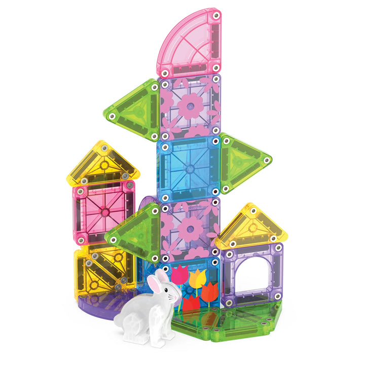 Magna-Tiles MicroMags Spring Garden 24-Piece Travel Set