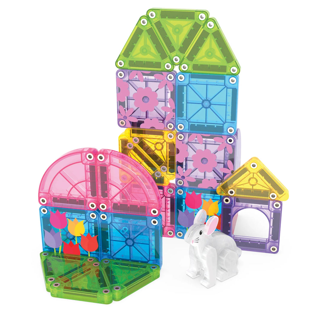 Magna-Tiles MicroMags Spring Garden 24-Piece Travel Set