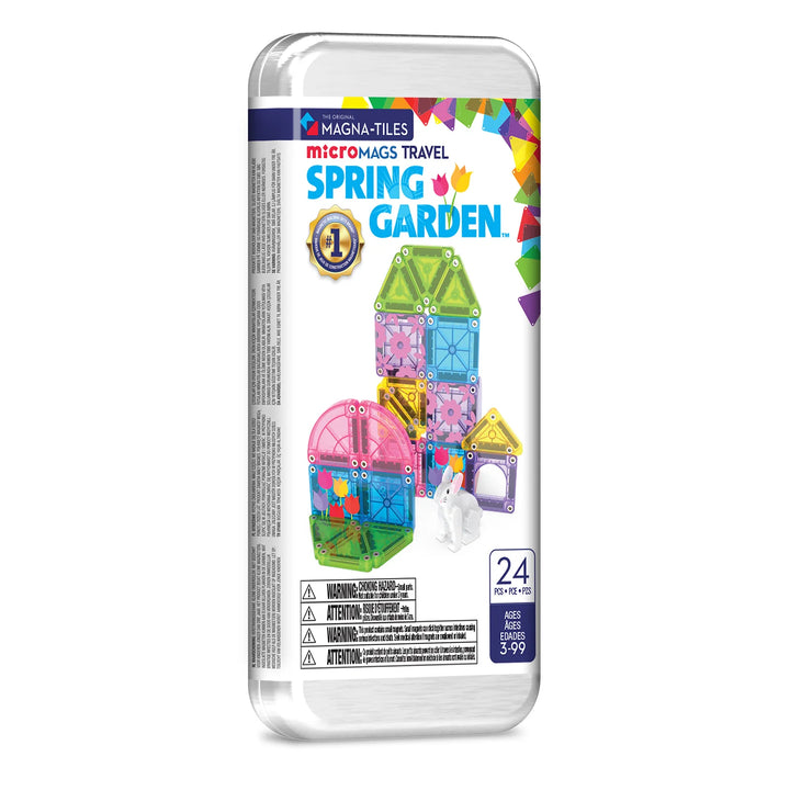 Magna-Tiles MicroMags Spring Garden 24-Piece Travel Set