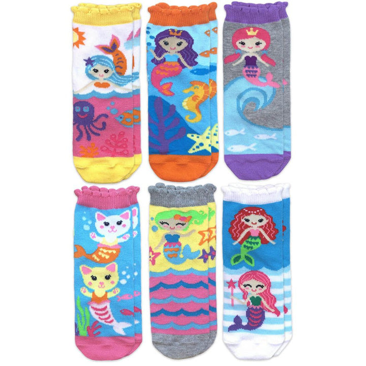 Jefferies Socks Mermaid Crew Socks 6 Pair Pack