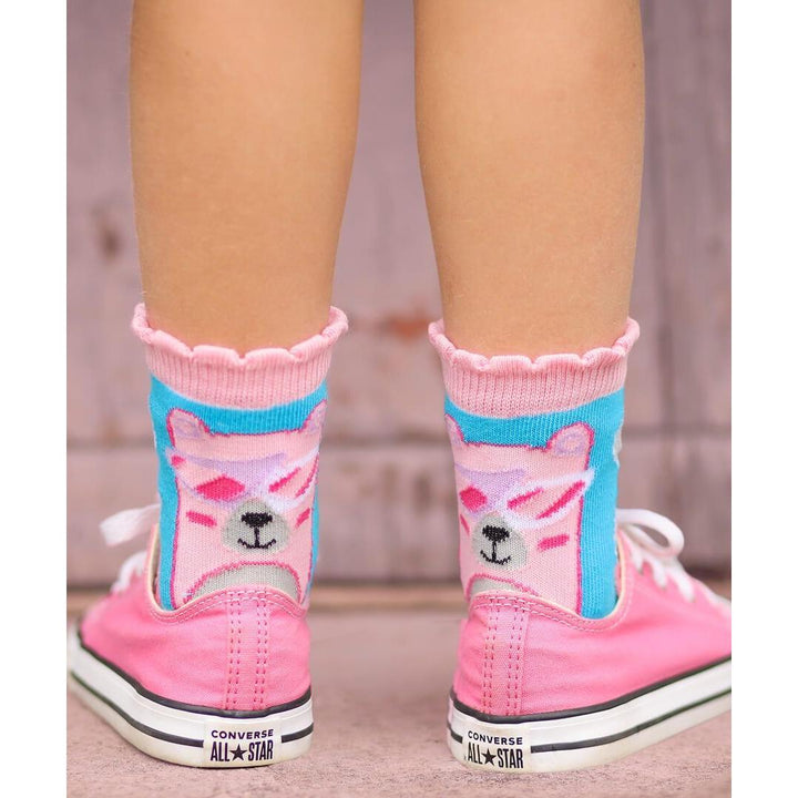 Jefferies Girls’ Cute Animal Crew Socks – 3 Pair Pack