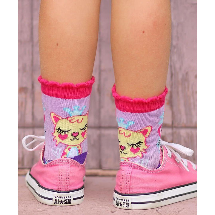 Jefferies Girls’ Cute Animal Crew Socks – 3 Pair Pack