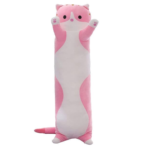 Pink Tabby Cat Long Animal Plush Toy – 3ft Plush!