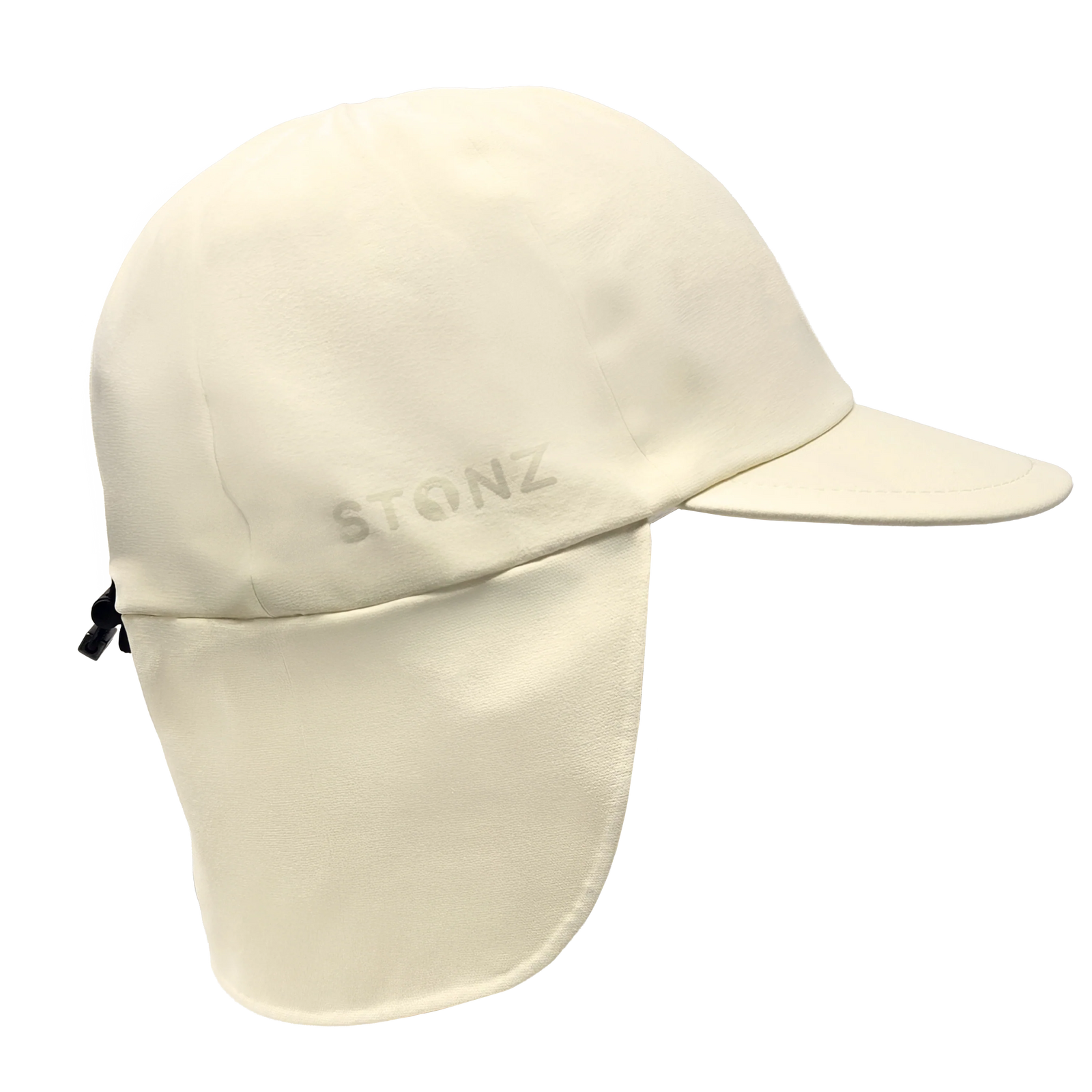 Beige cap with neck flap 