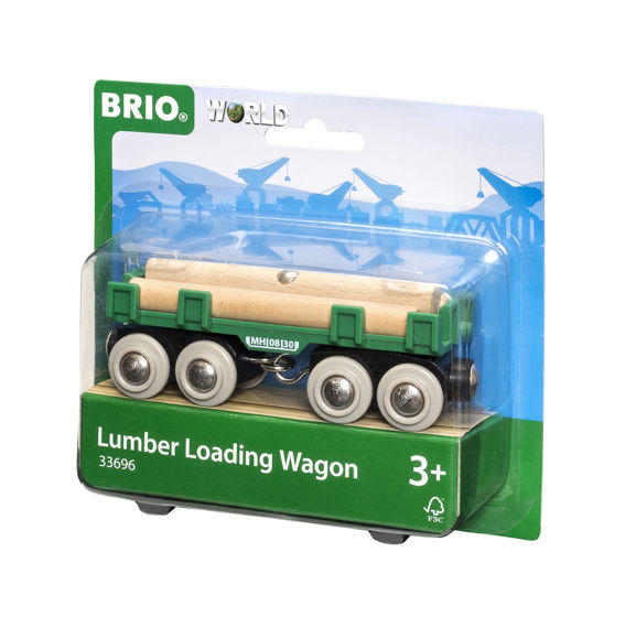 Brio World 33696 Lumber Loading Wagon