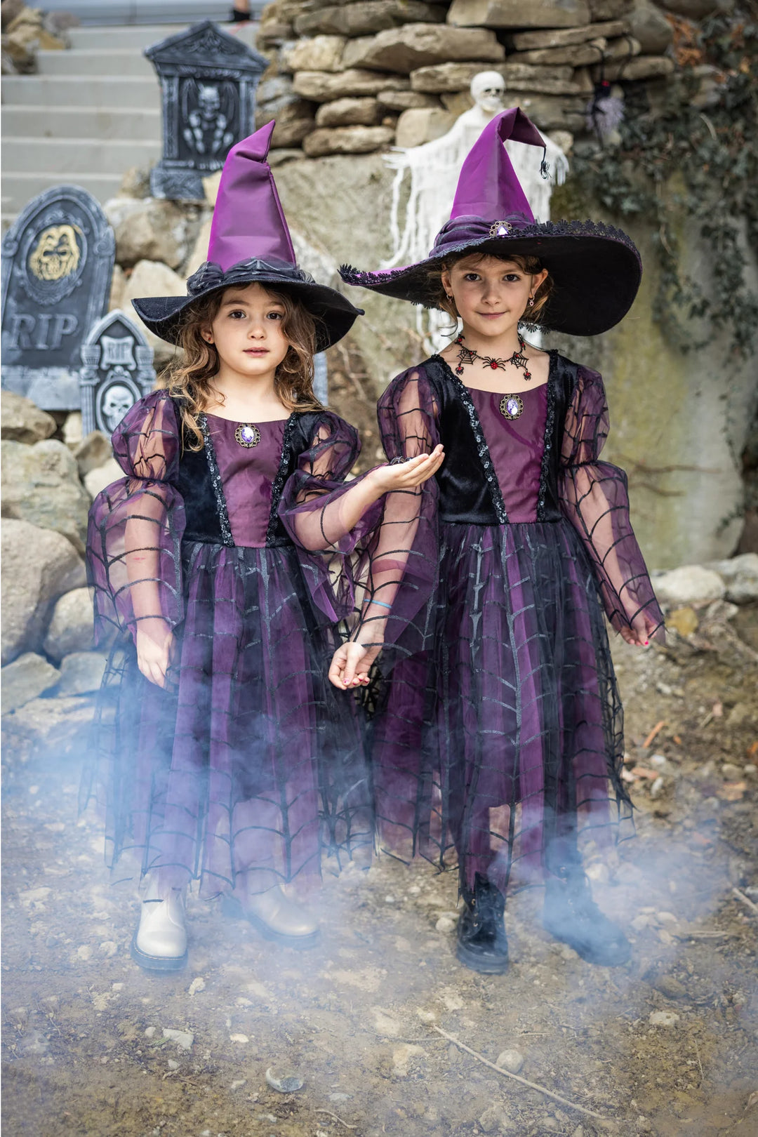 Great Pretenders Amethyst the Spider Witch Dress with Hat ( Size 5-6 Years)