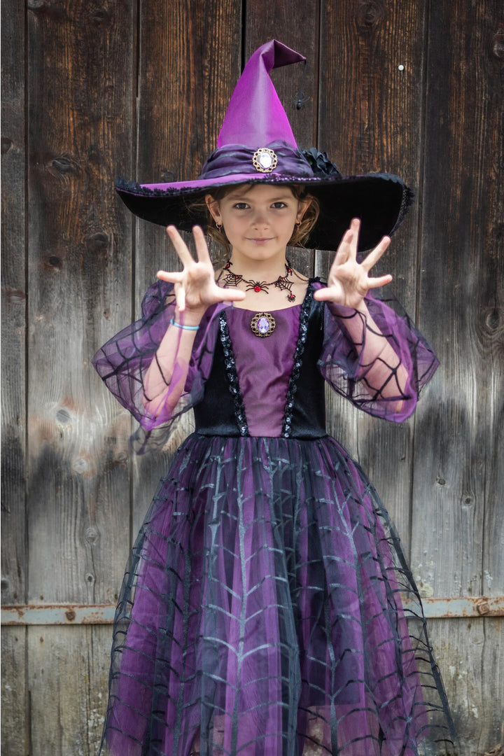 Great Pretenders Amethyst the Spider Witch Dress with Hat ( Size 5-6 Years)