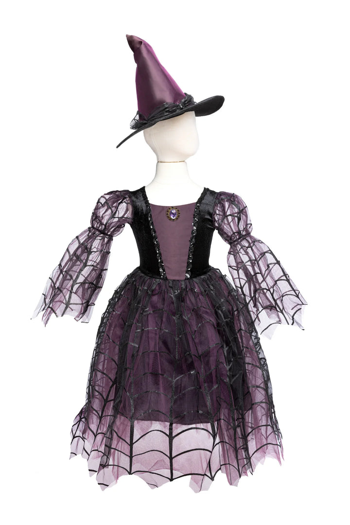 Great Pretenders Amethyst the Spider Witch Dress with Hat ( Size 5-6 Years)