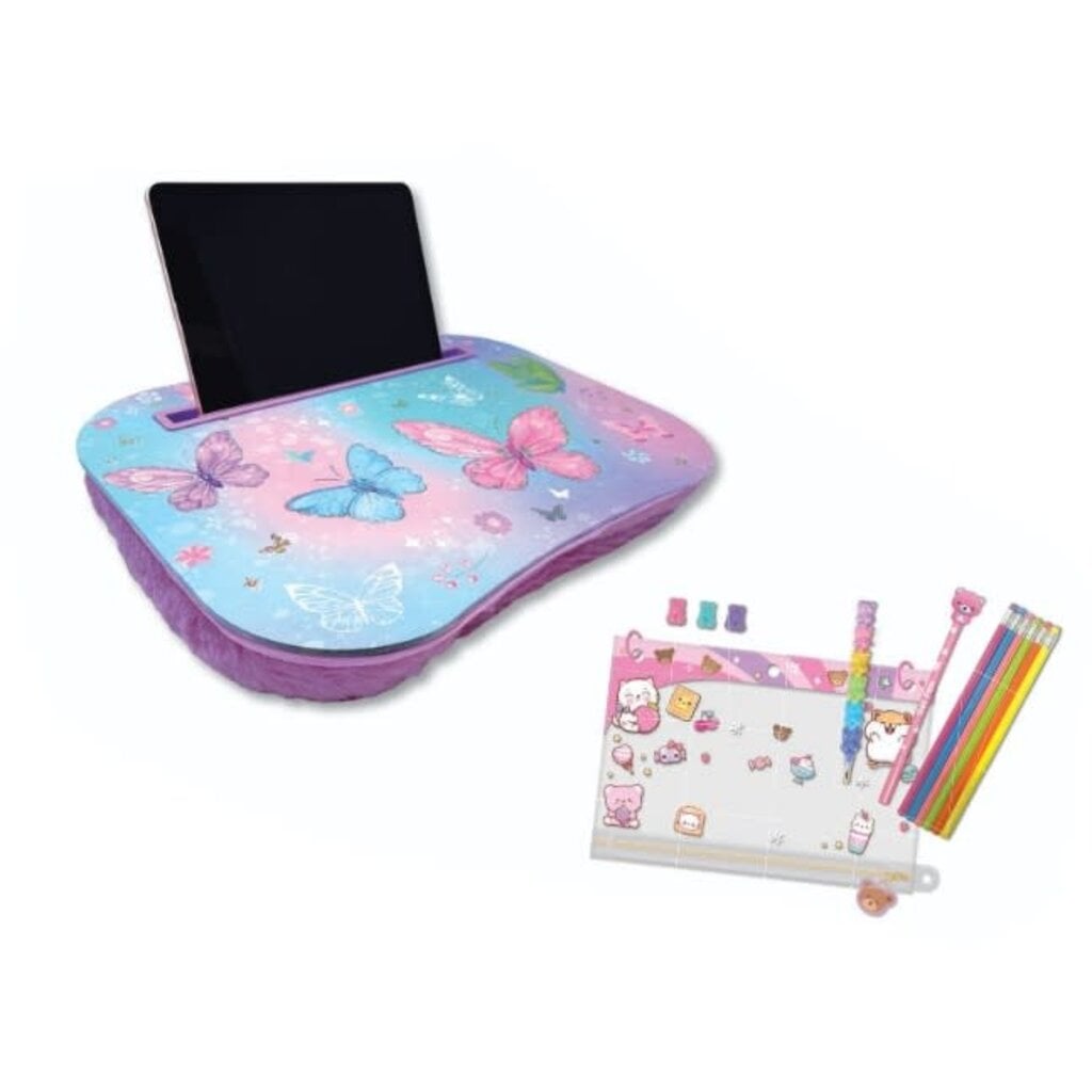 Hot Focus Tie Dye Butterfly Comfy Lap Desk in use 373NTB