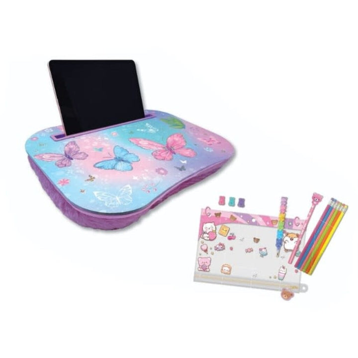 Hot Focus Tie Dye Butterfly Comfy Lap Desk in use 373NTB