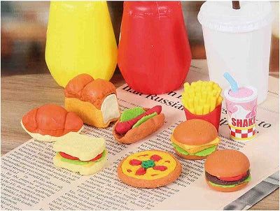 Iwako Fast Food Puzzle Erasers (Assorted)