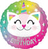 Birthday Caticorn 17" Mylar Balloon