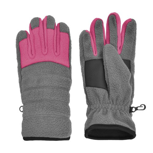 Grand Sierra Girls Microfleece 2-Tone Gloves Size 7-16
