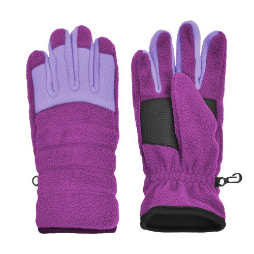 Grand Sierra Girls Microfleece 2-Tone Gloves Size 7-16