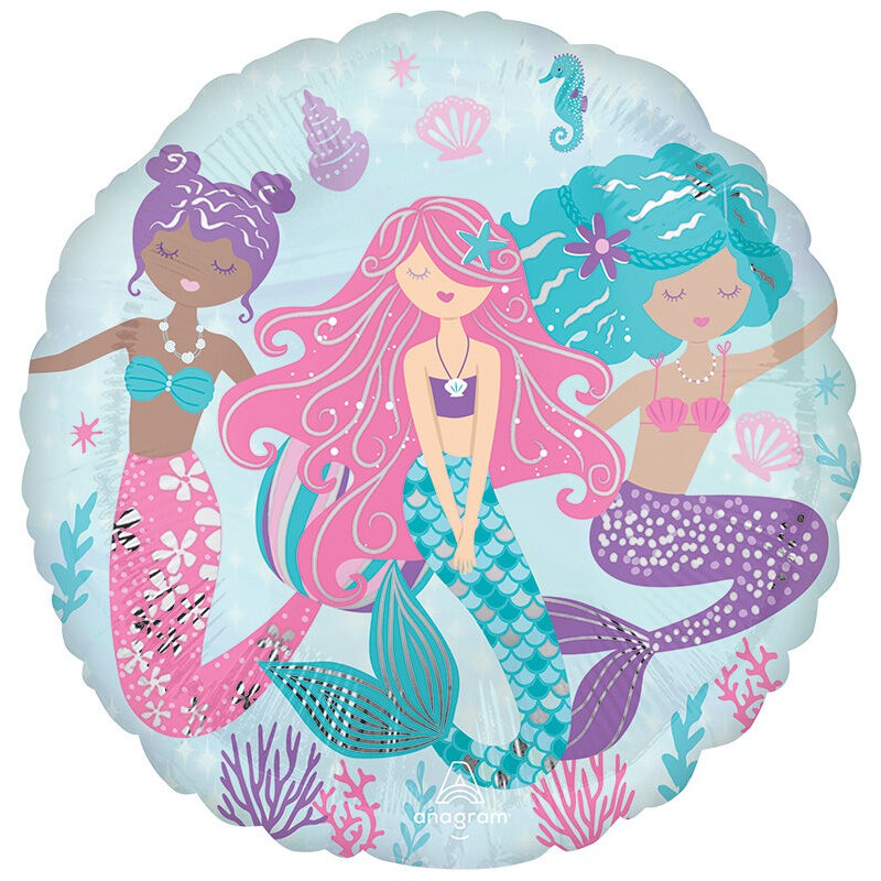 28" Shimmering Mermaid Mylar Balloon