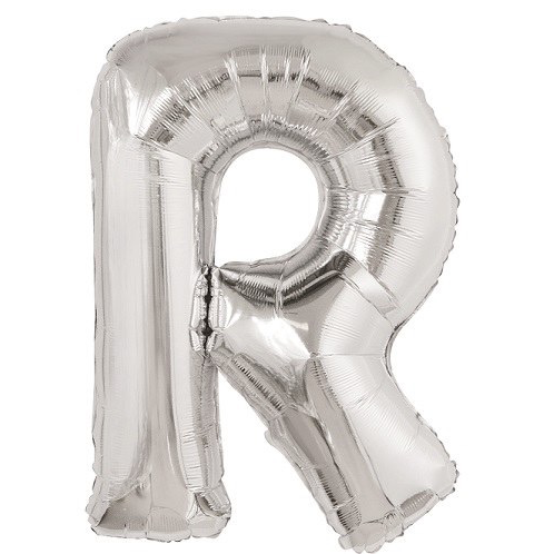 Letter Foil Balloon (Helium fill) - 34" - Silver