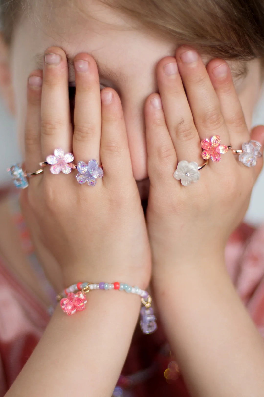 Great Pretenders Boutique Shimmer Flower Rings