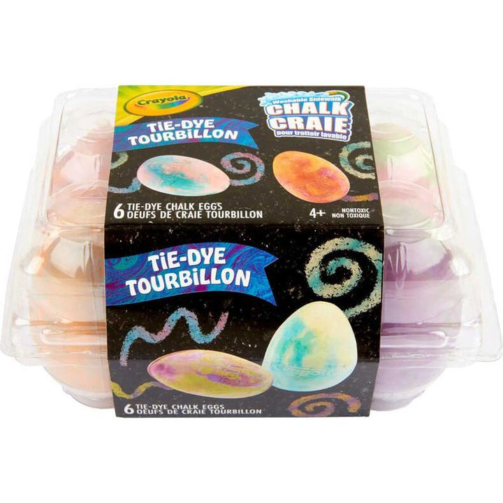 Crayola Washable Sidewalk Tie-Dye Chalk Eggs (6 Count)