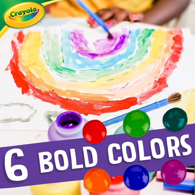Crayola Washable Project Paint Set, Bold Colors