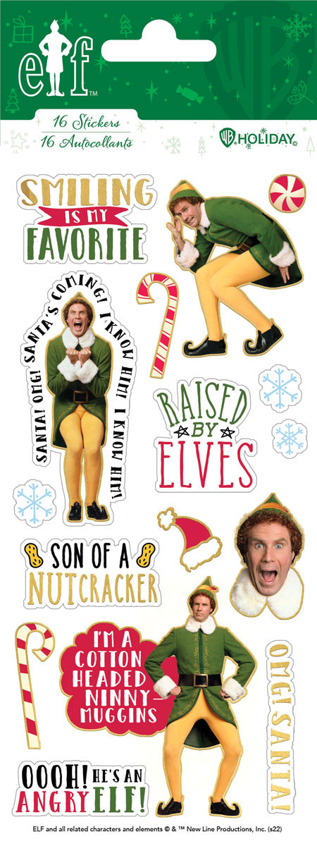 Elf the Movie- Fun Phrases Decorative Stickers