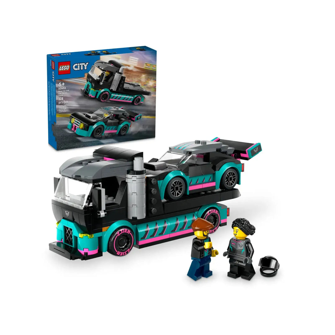 LEGO® City Race Car and Car Carrier Truck 60406 Set