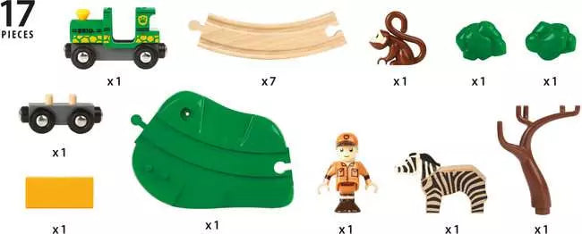 BRIO World Train Set Safari Railway Set