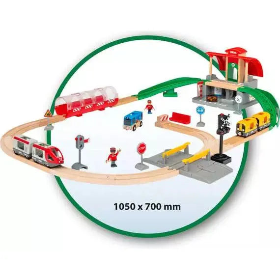 BRIO Central Station Set 33989 (37 Piece Wooden Train Set)