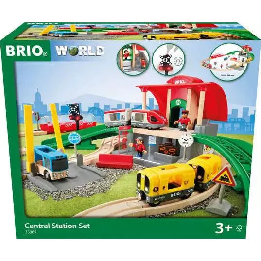 BRIO Central Station Set 33989 (37 Piece Wooden Train Set)