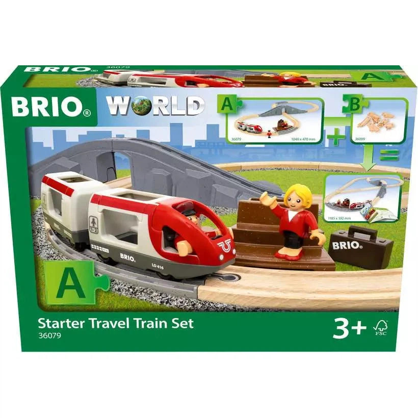 BRIO World Train Set Starter Travel Train Set
