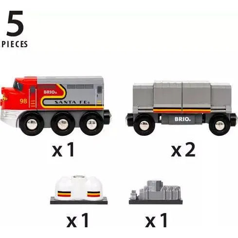BRIO Santa Fe Train – Trains of the World 36089 (5 Piece Set)