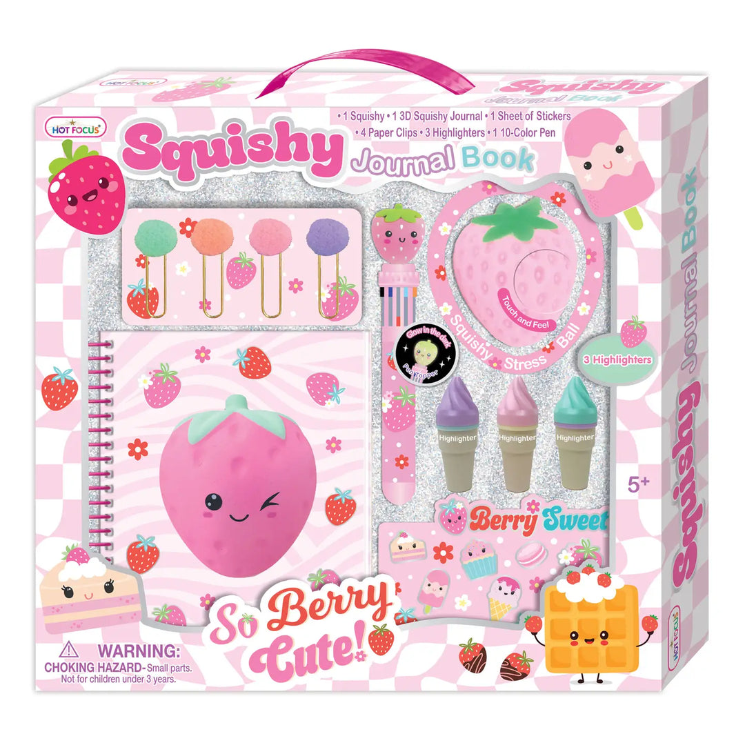 Hot Focus Squishy Journal Book – Strawberry