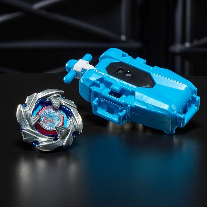Beyblade X Cobalt Dragoon 2-60C Deluxe Left-Spin String Launcher Set