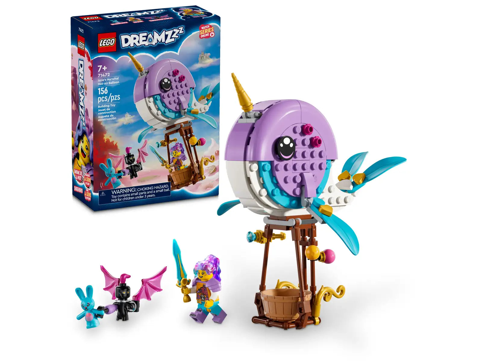 LEGO® DREAMZzz™ Izzie's Narwhal Hot-Air Balloon toy (71472)