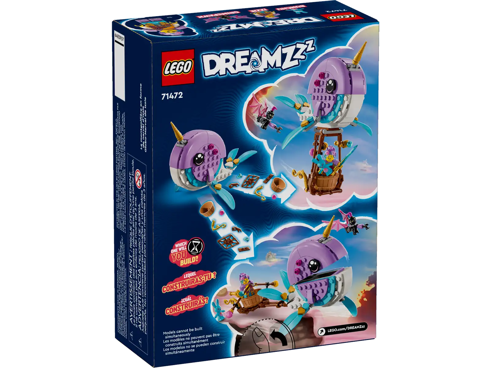 LEGO® DREAMZzz™ Izzie's Narwhal Hot-Air Balloon toy (71472)